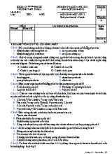 Đề kiểm tra giữa học kì II Sinh học 12 - Mã đề 132 - Năm học 2016-2017 - Trường THPT Đa Kia